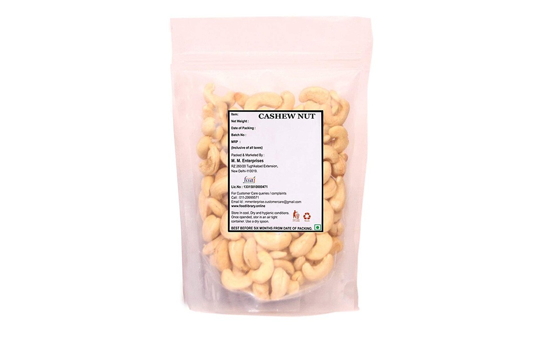 Food Library Cashew Nuts (Kaju)    Pack  200 grams